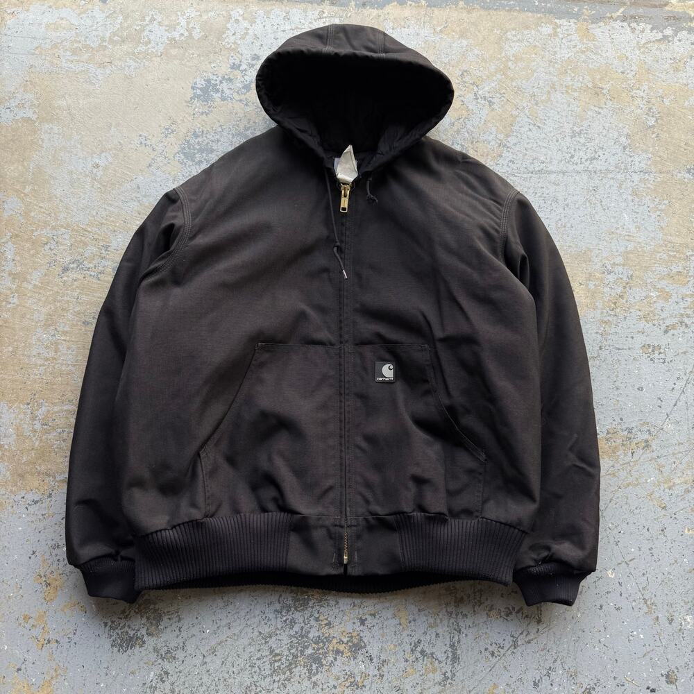 Carhartt Black Hooded Bomber Jacket